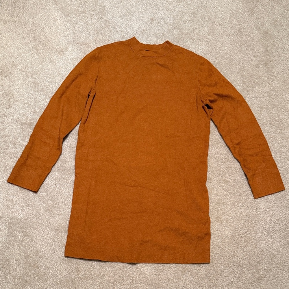 NWT Forever 21 Women's Crew Neck Tunic Sweater - Rust Orange
